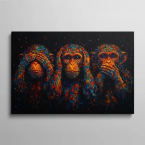 tableau 3 singes pop art tableau 3 singes pop art