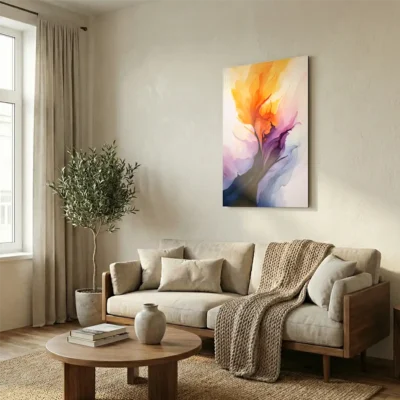 tableau abstrait aquarelle sur alu Tableau abstrait aquarelle