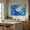 Tableau abstrait bleu