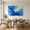 Tableau abstrait bleu