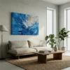 Tableau abstrait bleu
