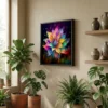 Tableau abstrait fleur