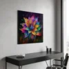 Tableau abstrait fleur