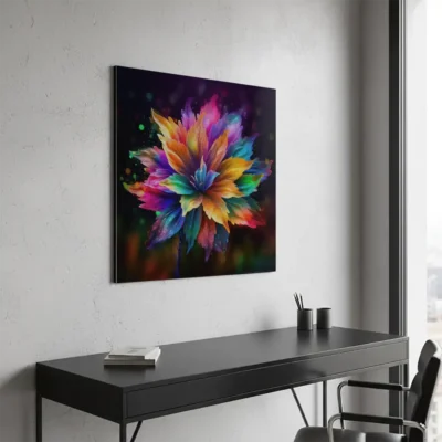 Tableau abstrait fleur