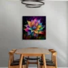 Tableau abstrait fleur
