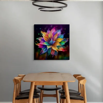 Tableau abstrait fleur
