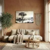 Tableau africain noir et blanc