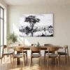 Tableau africain noir et blanc