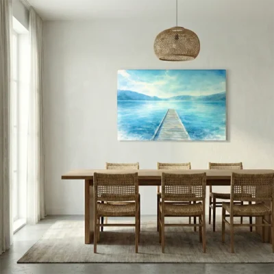 tableau aquarelle bleu sur alu Tableau aquarelle bleu