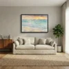 tableau aquarelle mer avec cadre flottant Tableau aquarelle mer