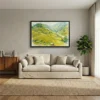 tableau aquarelle paysage avec cadre flottant Tableau aquarelle paysage