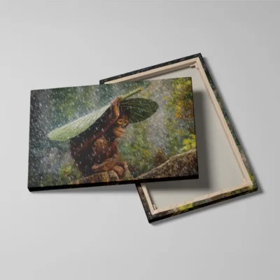 Tableau bébé singe