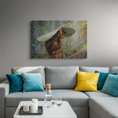 Tableau bébé singe