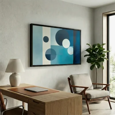 Tableau bleu moderne
