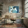 Tableau bleu moderne