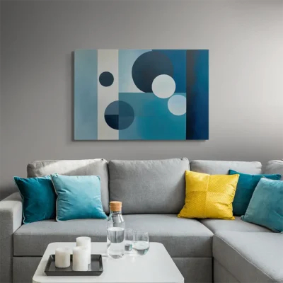 Tableau bleu moderne