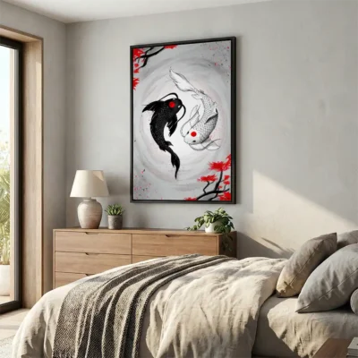 Tableau carpes koi