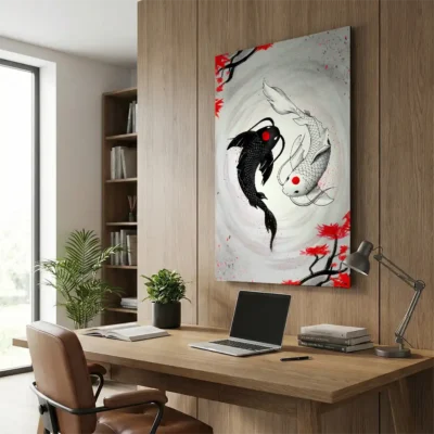 Tableau carpes koi