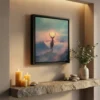 Tableau cerf montagne