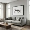 tableau cerf scandinave avec cadre flottant Tableau cerf scandinave