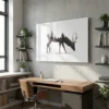 tableau cerf scandinave sur plexiglass Tableau cerf scandinave