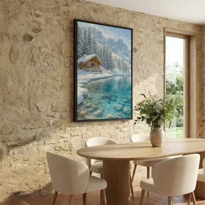 Tableau chalet montagne