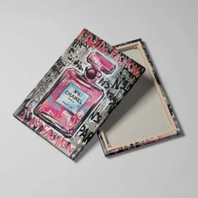 tableau chanel street art detail toile tendue Tableau Chanel street art