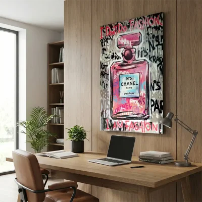 tableau chanel street art sur alu Tableau Chanel street art