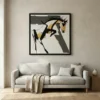 Tableau cheval abstrait