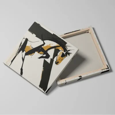 Tableau cheval abstrait
