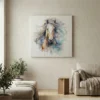 Tableau cheval aquarelle