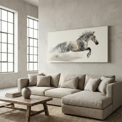 Tableau cheval blanc