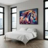Tableau cheval coloré