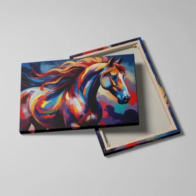 Tableau cheval coloré
