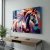 Tableau cheval coloré