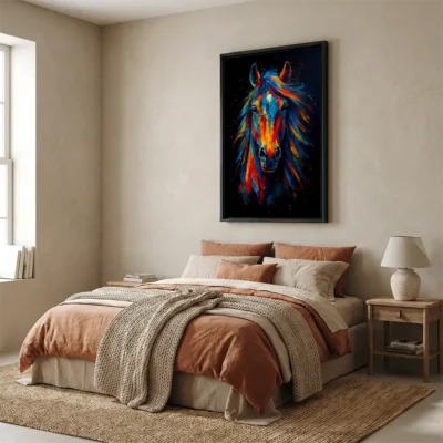 Tableau cheval pop art