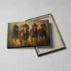 tableau chevaux de course detail toile tendue Tableau chevaux de course