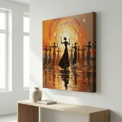 tableau danse africaine sur toile tendue Tableau danse africaine