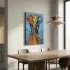 Tableau éléphant abstrait