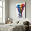 Tableau éléphant multicolore