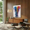 Tableau éléphant multicolore