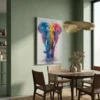 Tableau éléphant multicolore