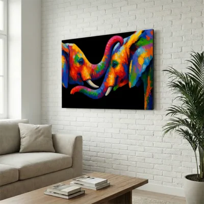 Tableau éléphant pop art