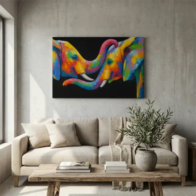 Tableau éléphant pop art