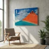 tableau estampe japonaise sur toile tendue Tableau estampe japonaise