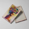 Tableau femme africaine multicolore