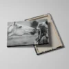 tableau femme et cheval detail toile tendue Tableau femme et cheval