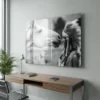tableau femme et cheval sur plexiglass Tableau femme et cheval