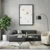 tableau fleur de coton avec cadre flottant Tableau fleur de coton