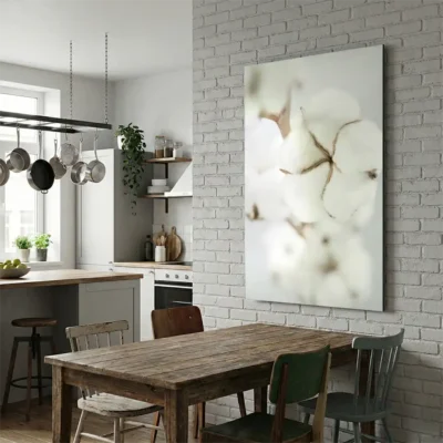 tableau fleur de coton sur alu Tableau fleur de coton